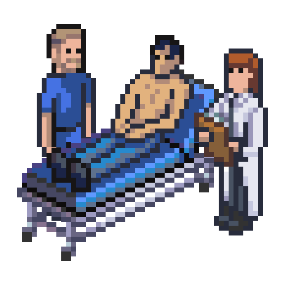 Doctor examining a patient