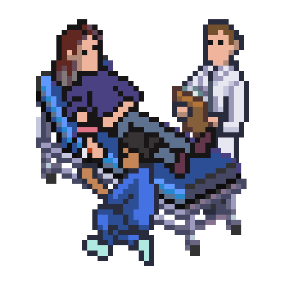 Doctor, patient, and examiner illustration