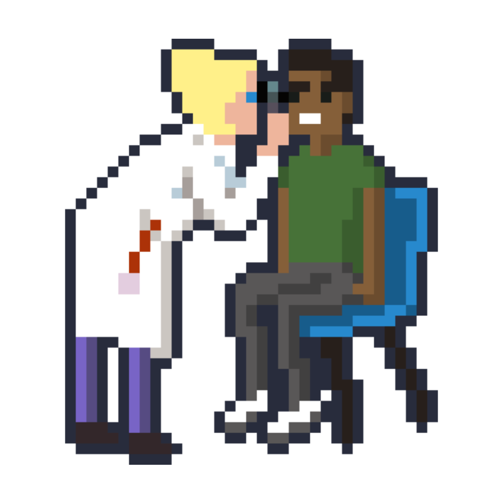 Doctor examining a patient